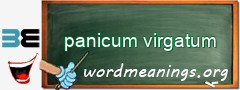 WordMeaning blackboard for panicum virgatum